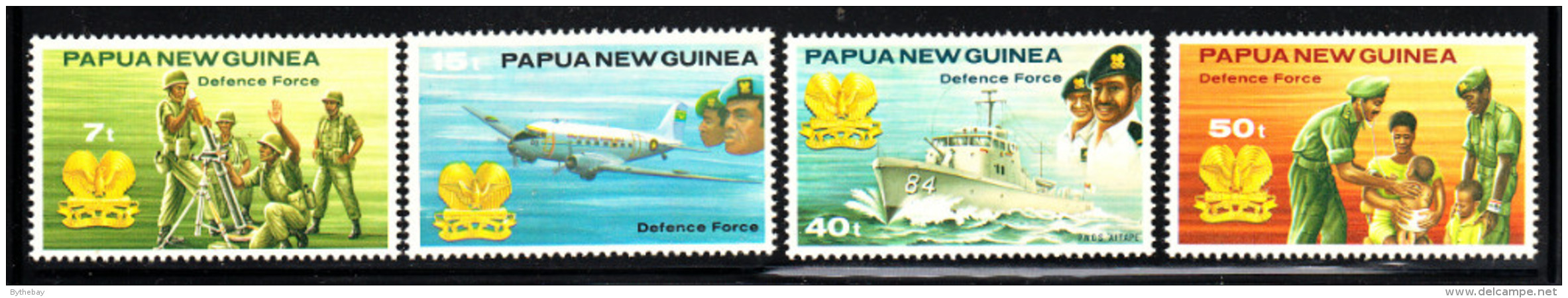 Papua New Guinea MNH Scott #536-#539 Set Of 4 Defense Force - Militares