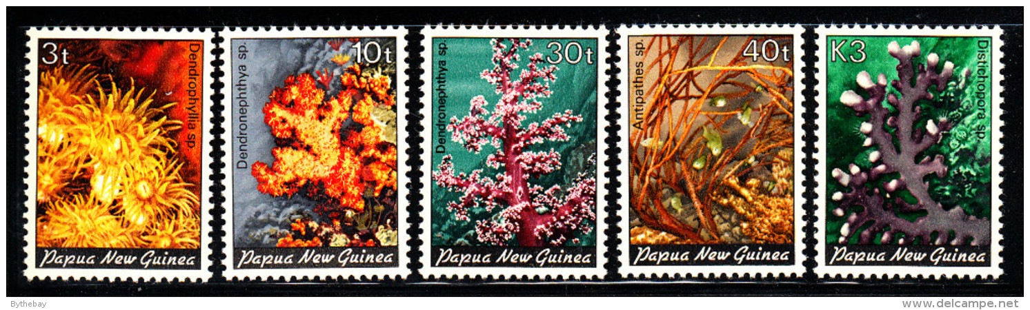 Papua New Guinea MNH Scott #575-#579 Set Of 5 Corals - Papouasie-Nouvelle-Guinée