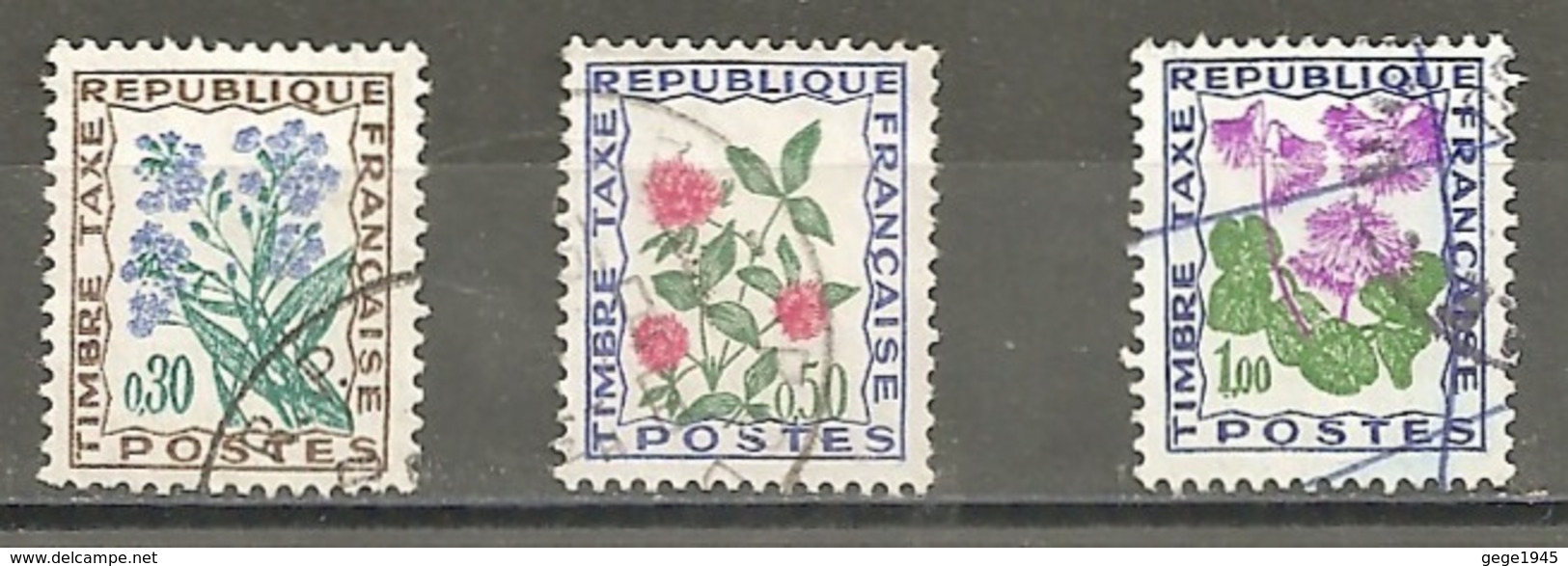 Taxes  N°    99 - 101 - 102  -  Oblitérés  -  Fleurs Des Champs - 1960-.... Gebraucht