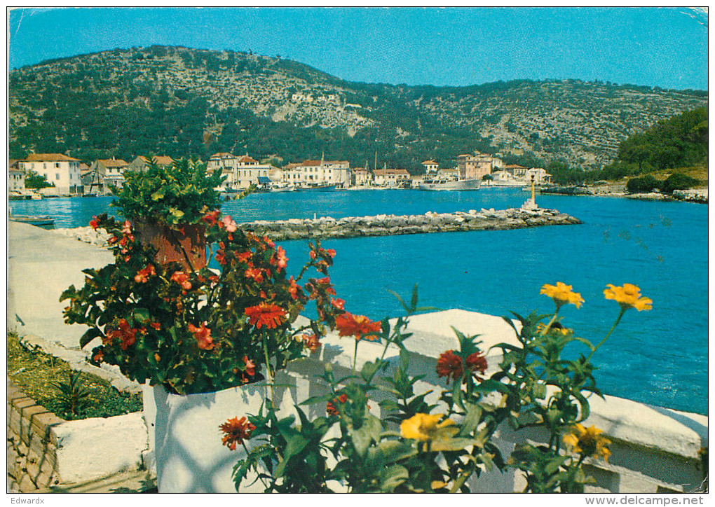 Gaios, Paxos, Greece Postcard Posted 1982 Stamp - Greece