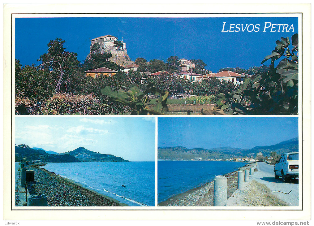 Petra, Lesbos, Greece Postcard Posted 2013 Stamp - Grèce