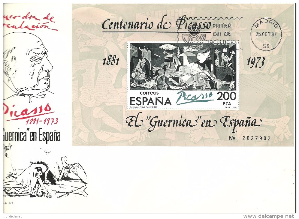 FDC ESPAÑA  1981 - Picasso