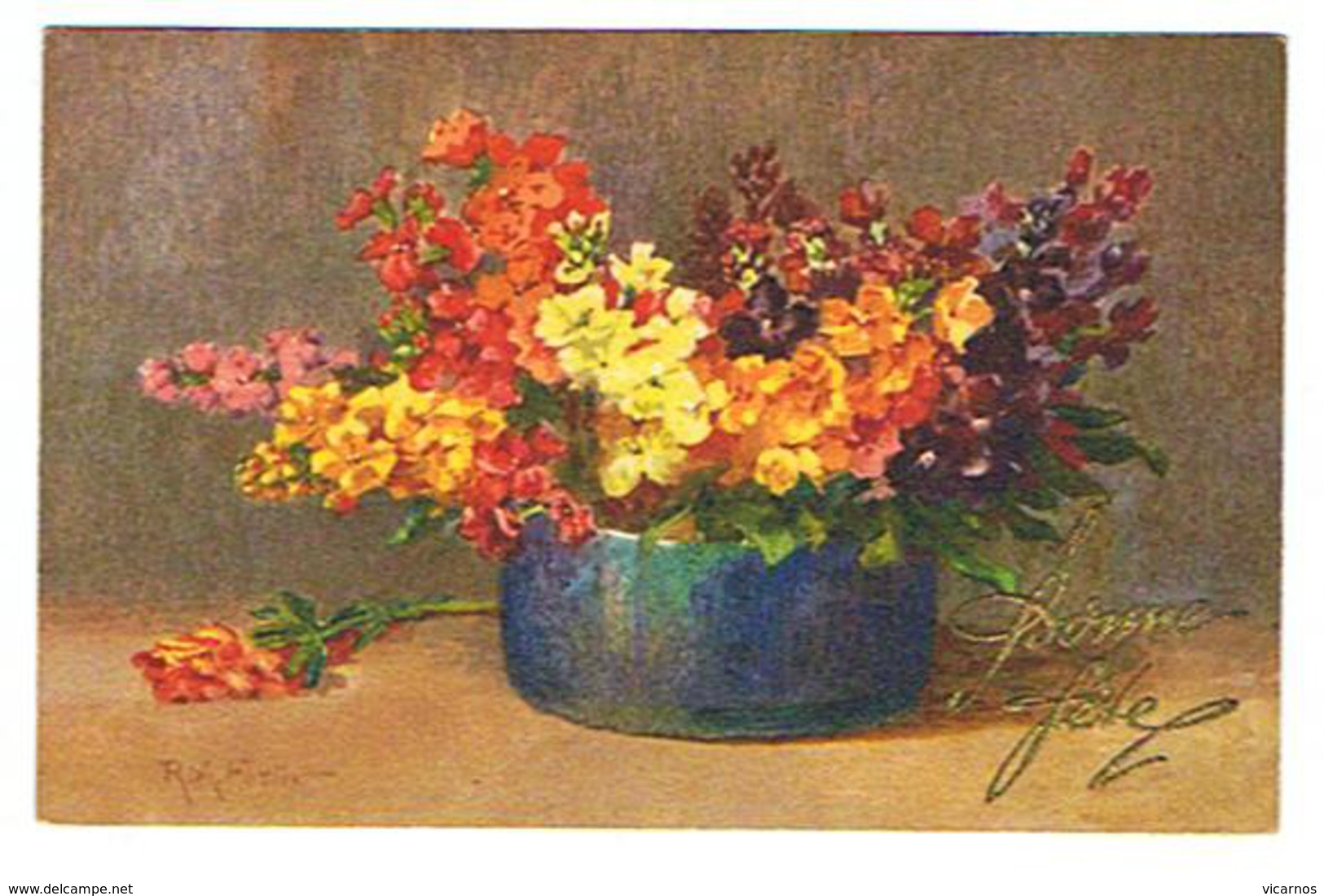 CPA ILLUSTRATEUR R.A. Foster Fleurs - 1900-1949