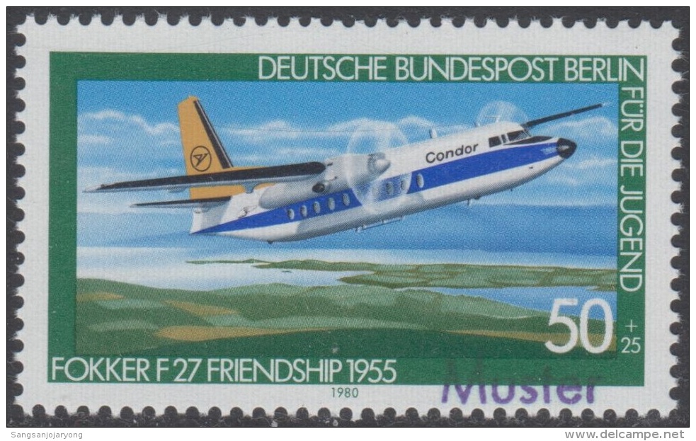 Specimen, Germany Sc9NB165 Aviation, Plane, Fokker 27 Friendship (1955), Avion - Avions