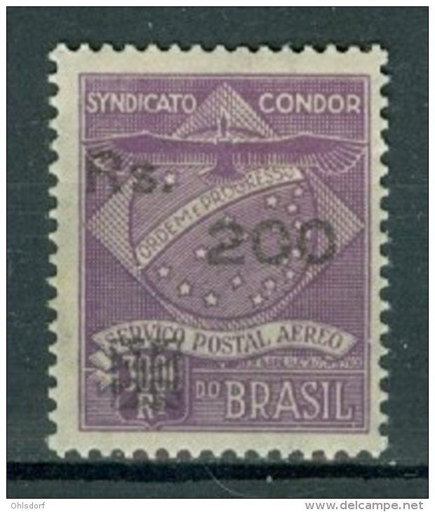 BRASIL - AIRMAIL PRIVATE COMPANIES - CONDOR 1930: Yv 22, * MH - FREE SHIPPING ABOVE 10 EURO - Airmail (Private Companies)