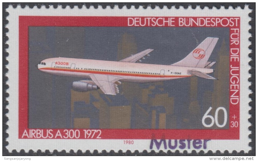 Specimen, Germany ScB572 Aviation, Plane, Airbus A300 (1972), Avion - Avions