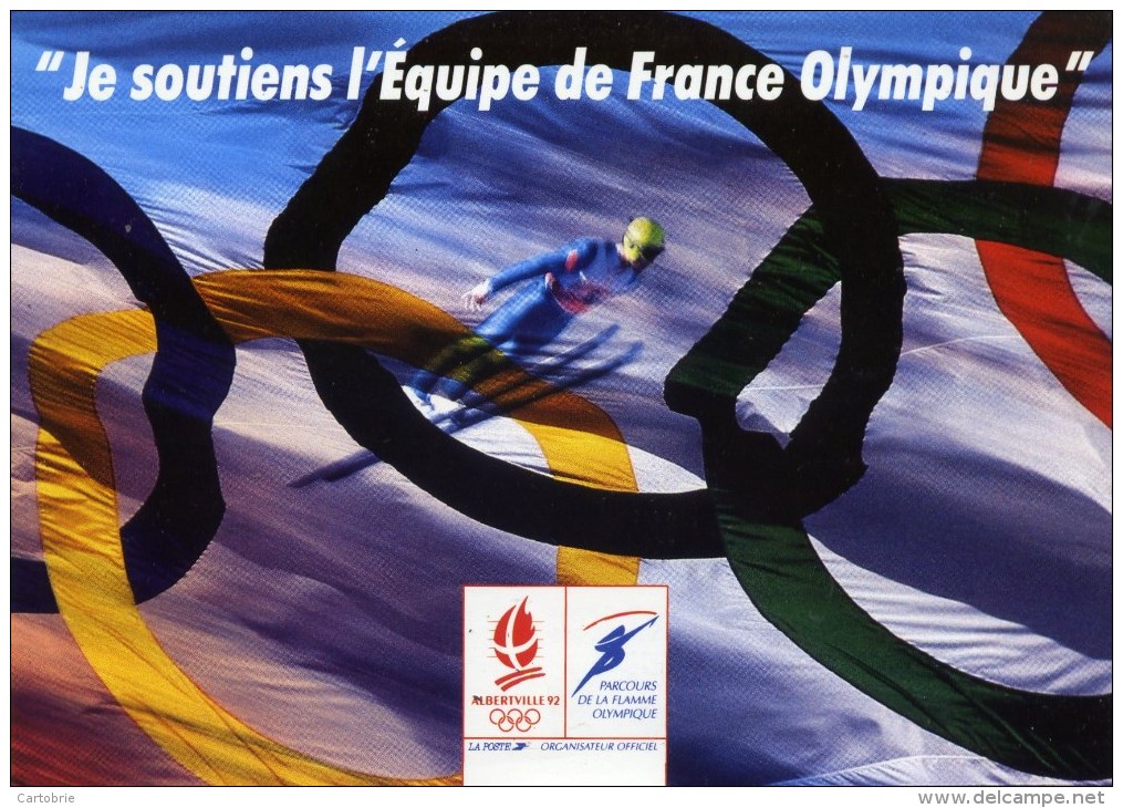 1992 Soutien à L´ Equipe De France Olympique-Jeux Olympiques Albertville - Sports D'hiver