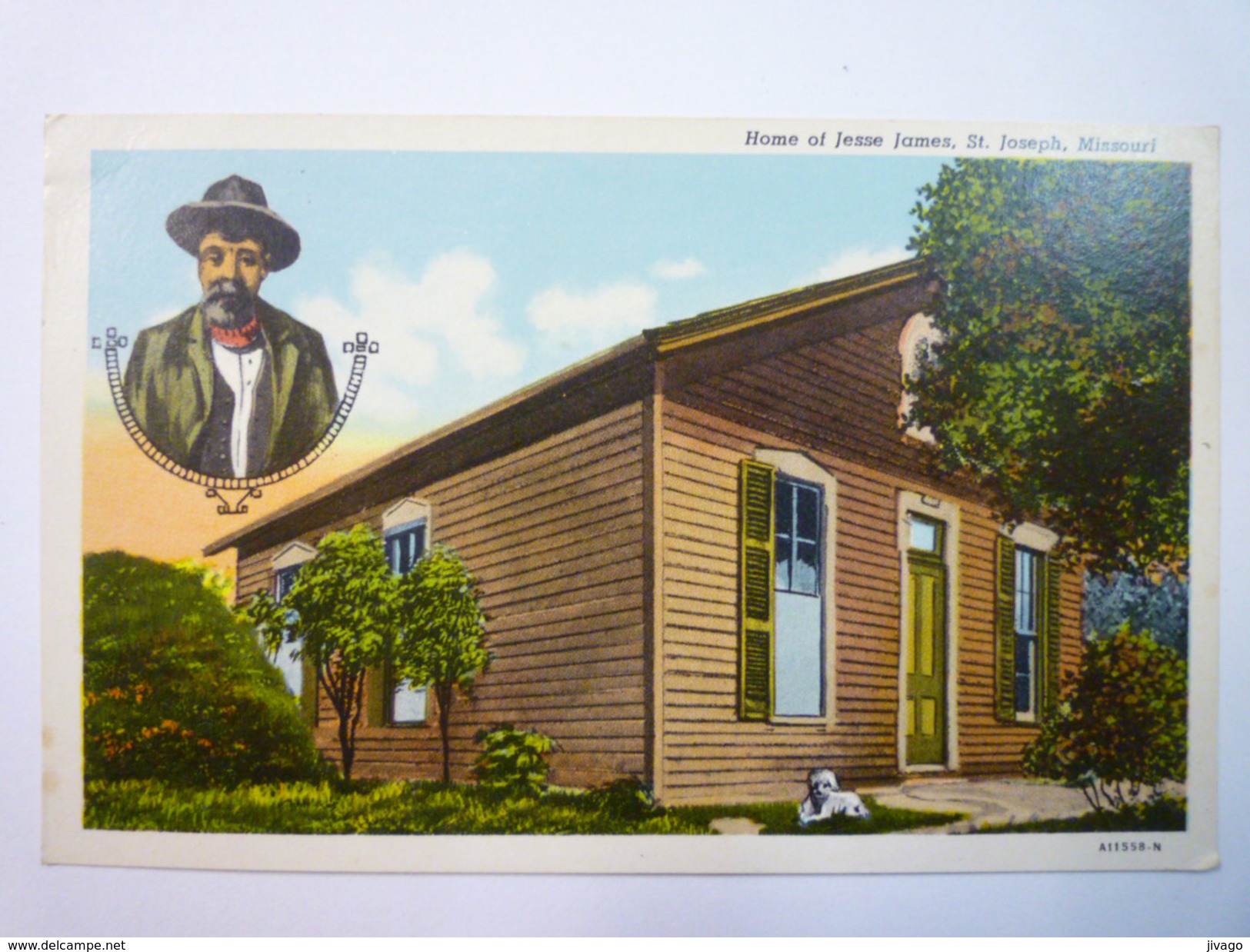 SAINT-JOSEPH  (Missouri)  :  HOME Of Jesse  JAMES  -  Carte Couleur - St Joseph