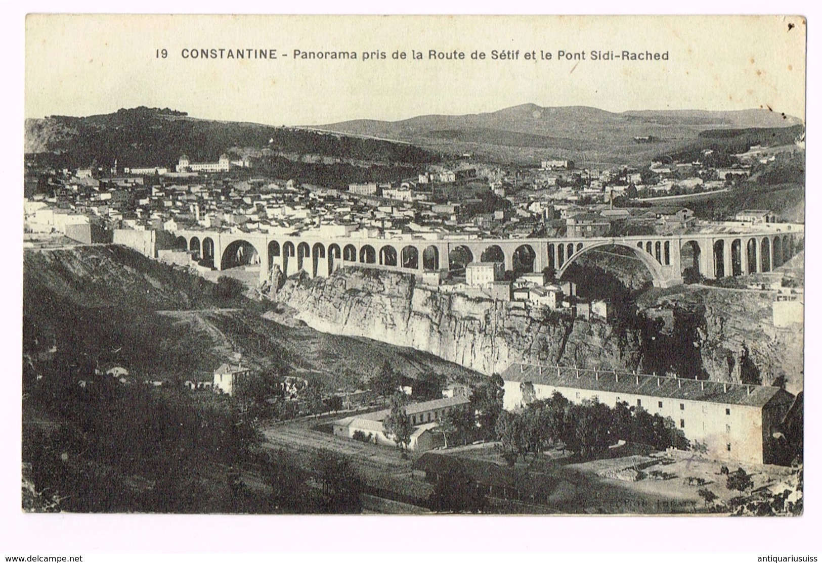 Constantine - Panorama Pris De La Route De Sétif Et Le Pont Sidi-Rached - 1928 - Algérie - Algeria - Constantine