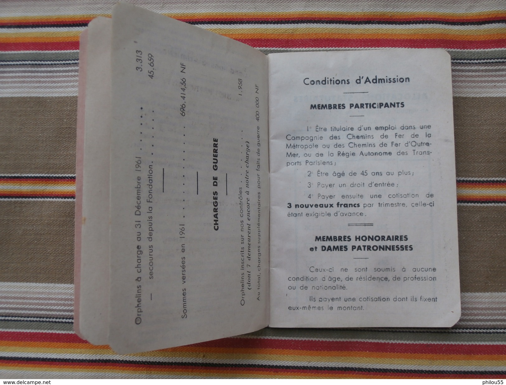 55 BELLEVILLE   1963  petit Carnet calendrier ORPHELINAT DES CHEMINS DE FER FRANCAIS SNCF Edmond FLAMAND