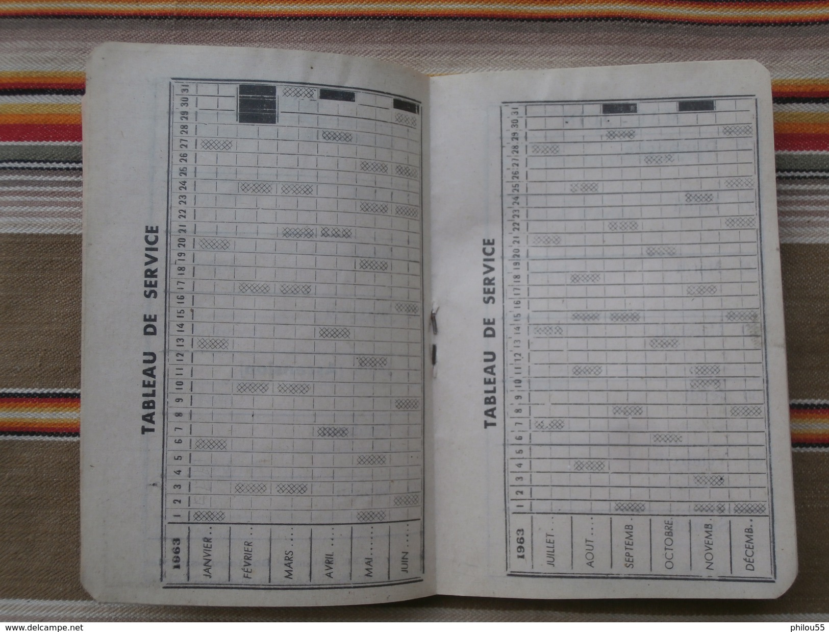 55 BELLEVILLE   1963  petit Carnet calendrier ORPHELINAT DES CHEMINS DE FER FRANCAIS SNCF Edmond FLAMAND