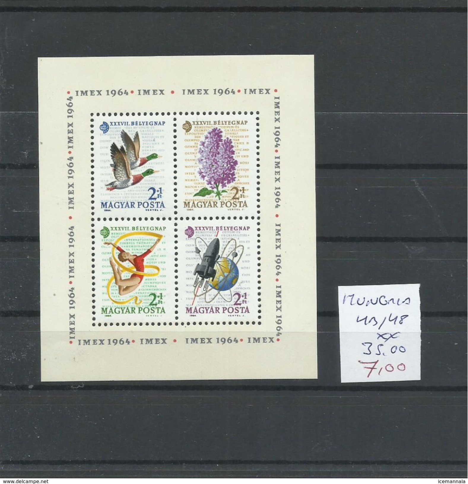 HUNGRIA   YVERT   H/B  48   MNH  ** - Blocks & Sheetlets