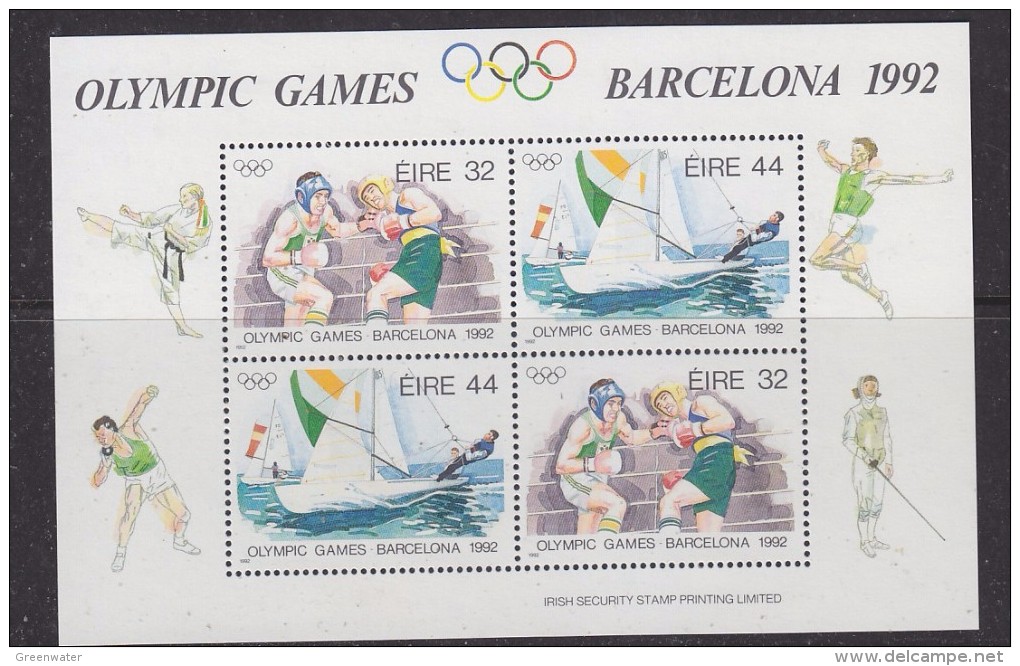 Ireland 1992 Olympic Games Barcelona M/s ** Mnh (32948) - Zomer 1992: Barcelona