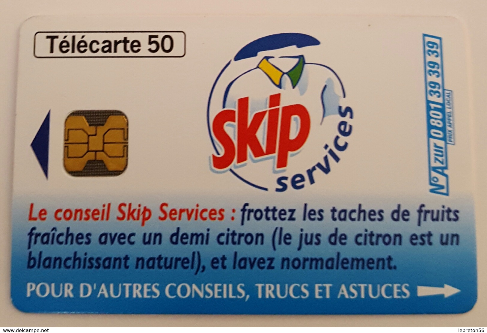 TELECARTE 50 U TIRAGE 2000 000 EX  SKIP Service - 1999