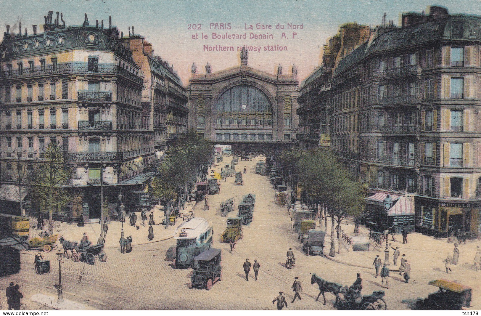 75---PARIS--10arr.--la Gare Du Nord Et Le Boulevard Denain---voir 2 Scans - Métro Parisien, Gares