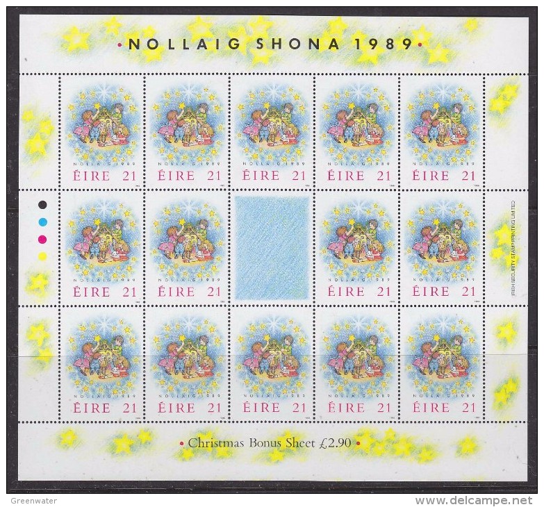 Ireland 1989 Christmas 1v Sheetlet ** Mnh (F5801) - Hojas Y Bloques