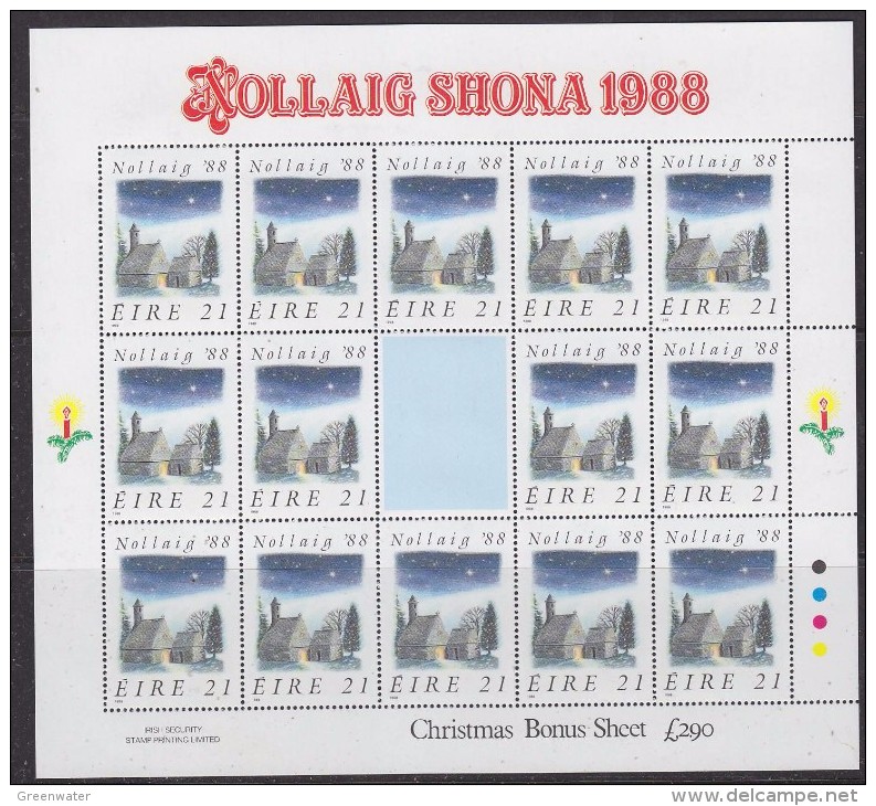 Ireland 1988 Christmas 1v Sheetlet ** Mnh  (F5803) - Blocchi & Foglietti