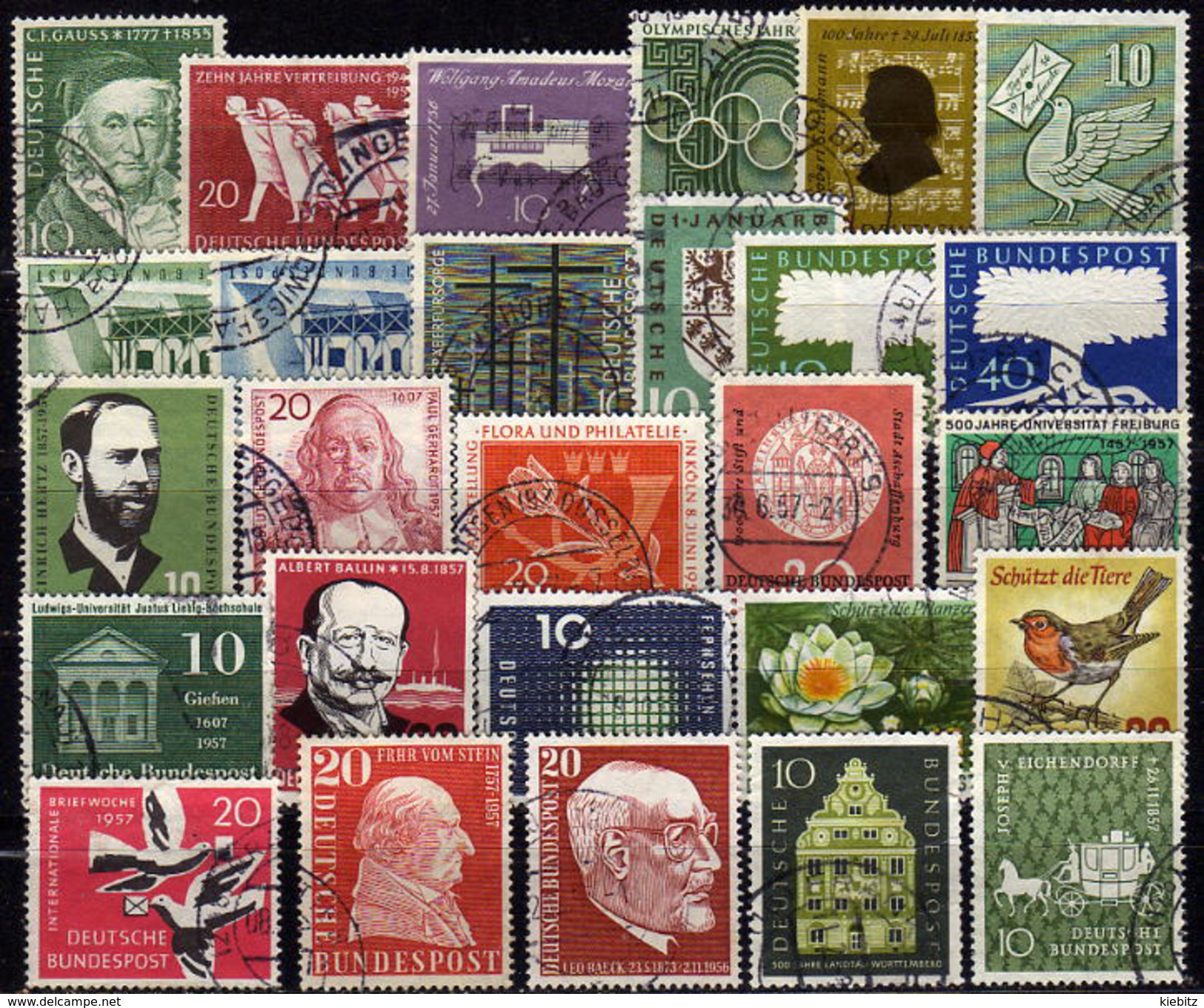 BRD 1955-1957 - MiNr: Lot Mit 27 Verschiedenen  Used - Gebraucht