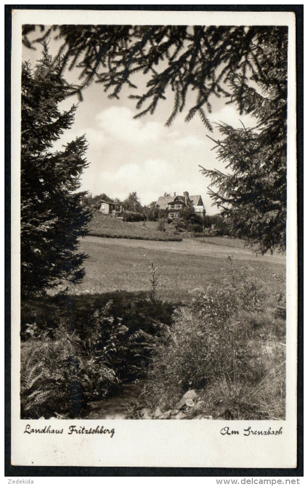 7302 - Alte Foto Ansichtskarte - Landhaus Fritzschberg Am Grenzbach - Ober Rittersgrün Breitenbrunn - Weigel - Breitenbrunn