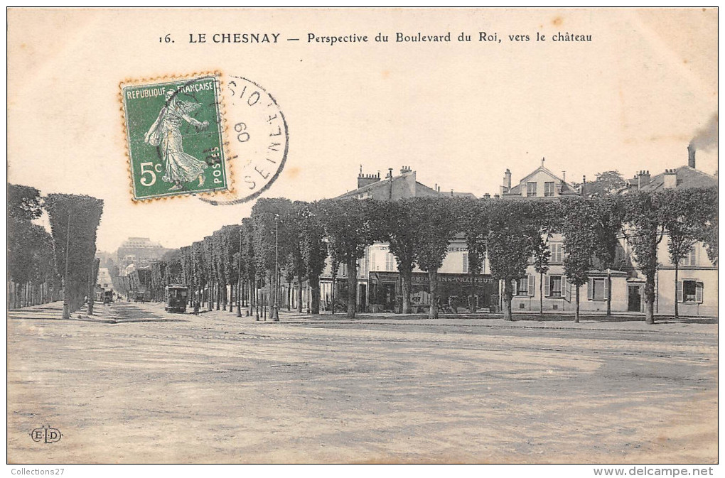 78-LE CHESNAY- PERSPECTIVE DU BLD DU ROI , VERS LE CHÂTEAU - Le Chesnay