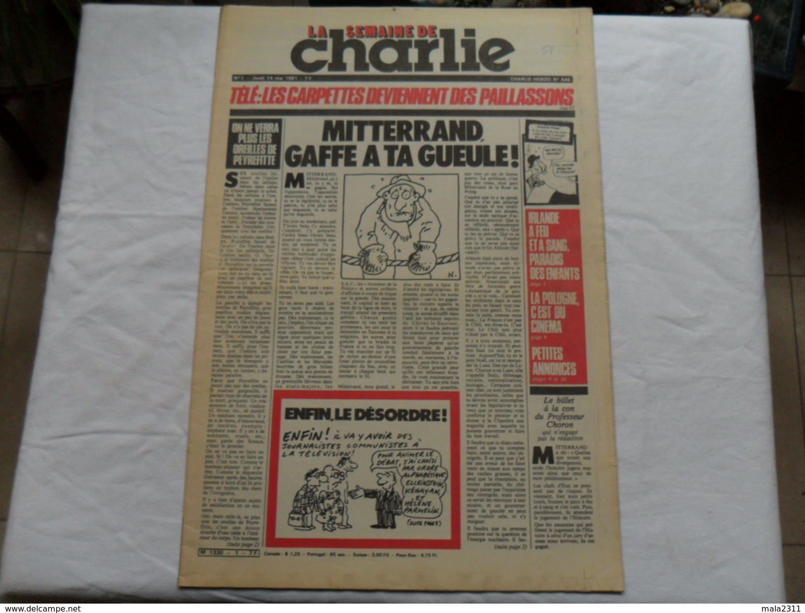 ANCIEN  /  LA SEMAINE DE CHARLIE   N° 1 / CH.H N° 548 /   MAI 1981 - Andere Magazine