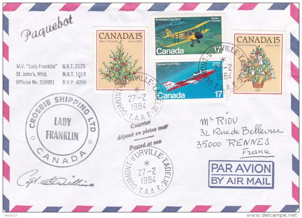Canada - Enveloppe - Postgeschiedenis