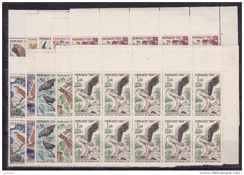 MONACO - OISEAUX - 1962 - YVERT Nº 581-590- ***MNH - 10 SERIES - Ungebraucht