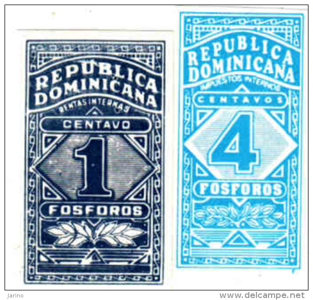 Czechoslovakia Export Republica Dominicana Boites D´allumettes-etiquettes, Impues Tos Internos, Rentas Internas - Boites D'allumettes - Etiquettes