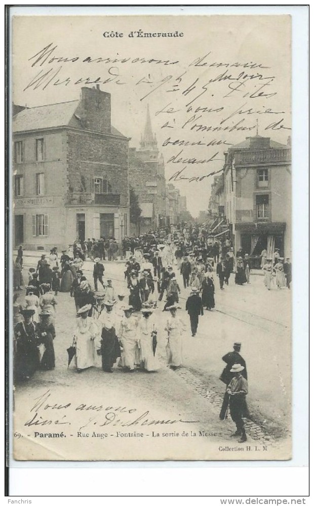 Paramé-Rue Ange-Fontaine-La Sortie De La Messe - Parame