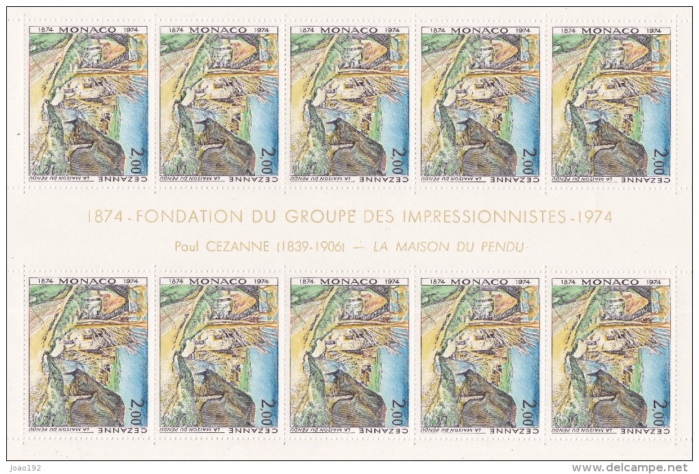 MONACO - 1974 - TABLEAUX - IMPRESSIONISTES - YVERT Nº 967-972 - ***MNH - 10 SERIES - Ungebraucht