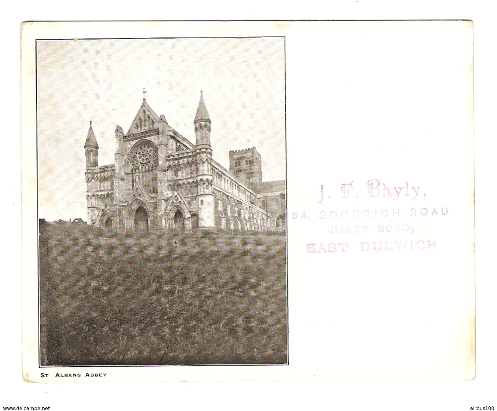 GB POST CARD - HERTFORDSHIRE SAINT ALBANS ABBEY -  J.F. BAYLY BARRY ROAD EAST DULWICH - 2 Scans - - Hertfordshire