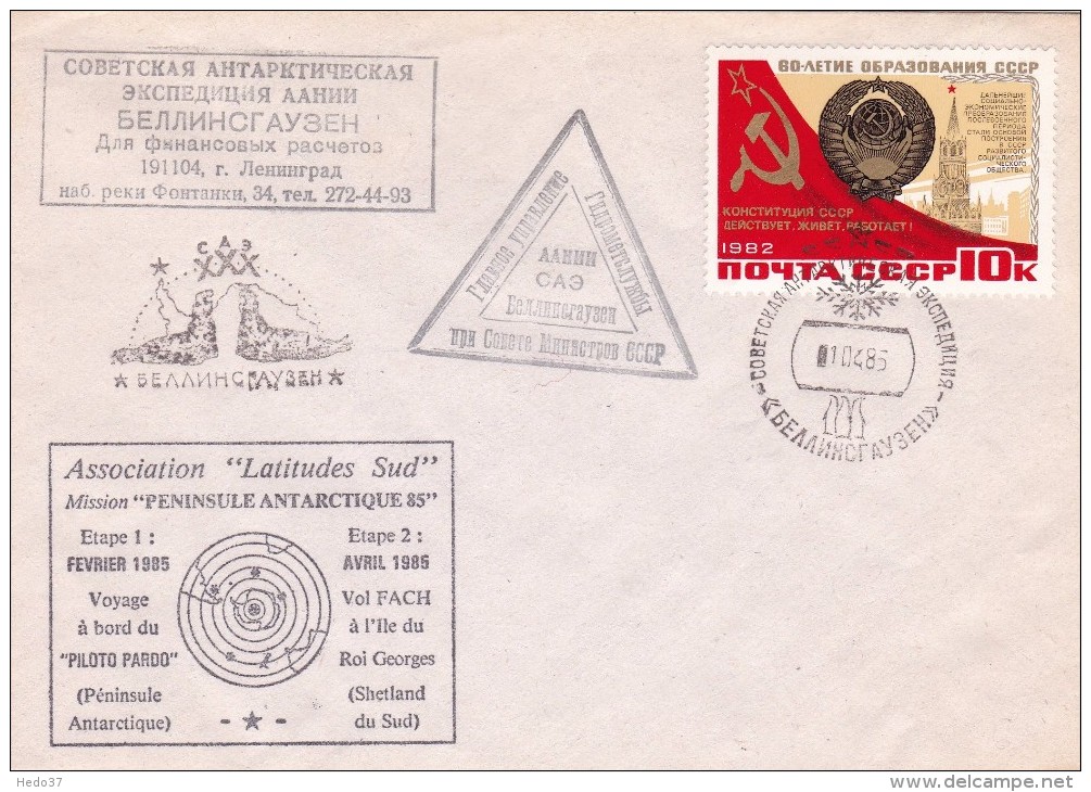 Russie - Lettre, Carte, Document - Expéditions Antarctiques