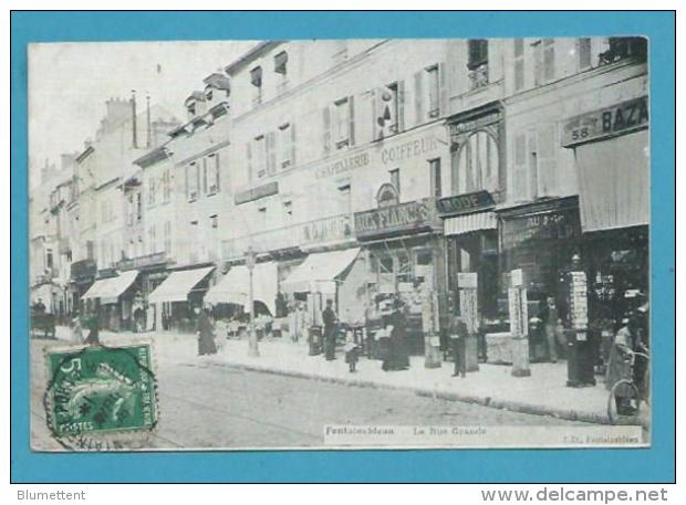 CPA - Magasins Marchand De Cartes Portales Rue Grande FONTAINEBLEAU 77 - Fontainebleau