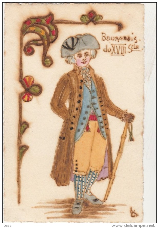 CPA  -  Très Belle Carte Peinte BOURGEOIS Du XVIII E S.  - 024 - Mode