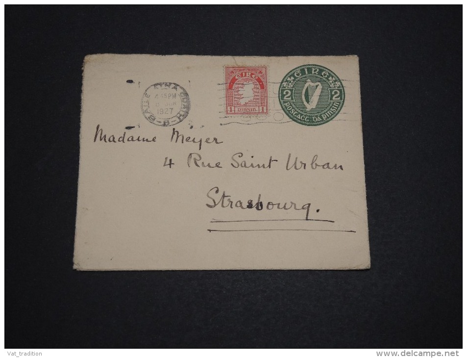 IRLANDE - Entier Postal + Complément Pour La France En 1927 - A Voir - L 4479 - Entiers Postaux