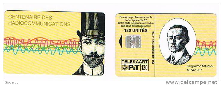 LUSSEMBURGO (LUXEMBOURG) - P&T CHIP - 1996  TS10 100^ RADIO: GUGLIELMO MARCONI       - USED - RIF. 7944 - Personen