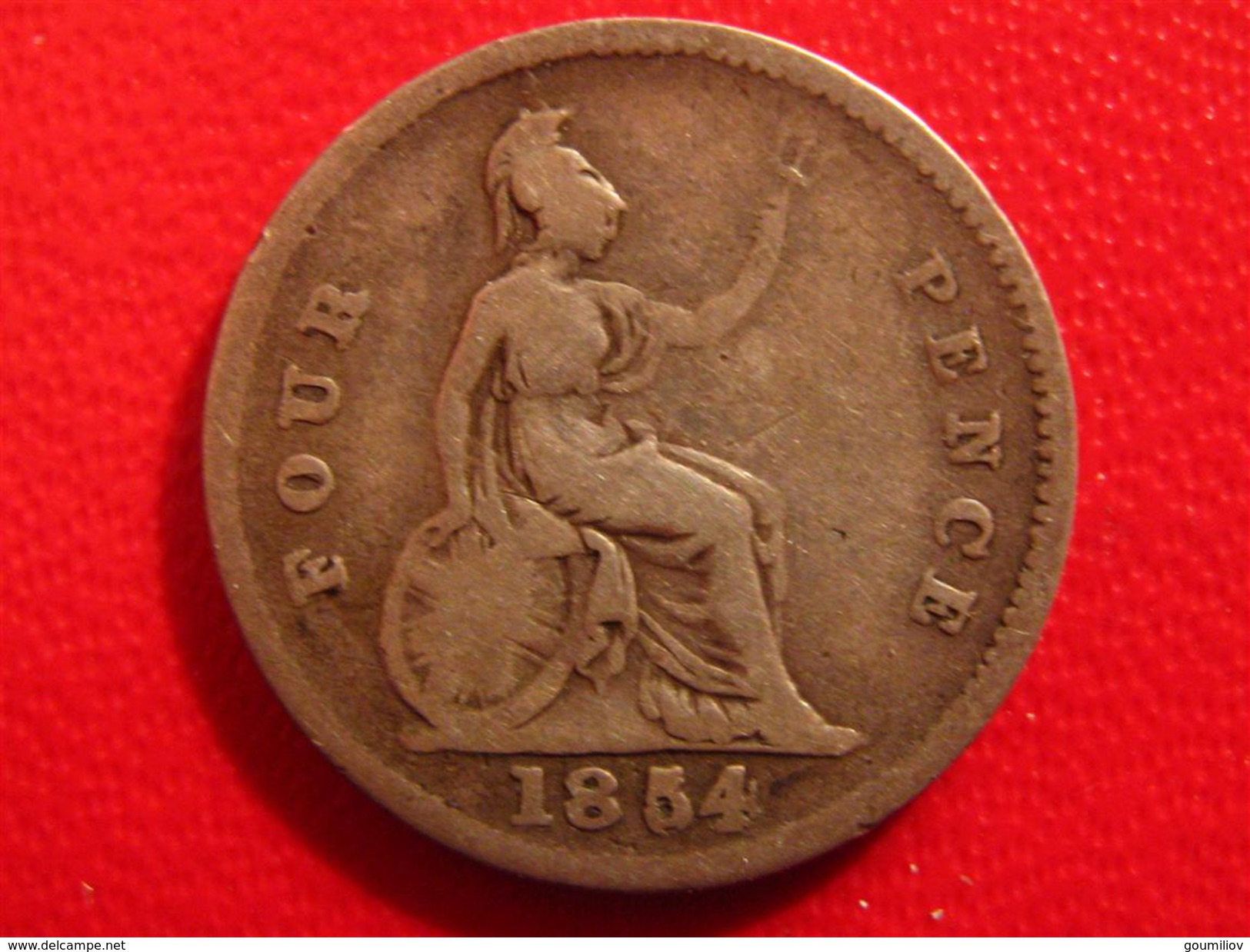 Grande-Bretagne - UK - 4 Pence 1854 - Fauté, Double 5, Double Die 2670 - G. 4 Pence/ Groat