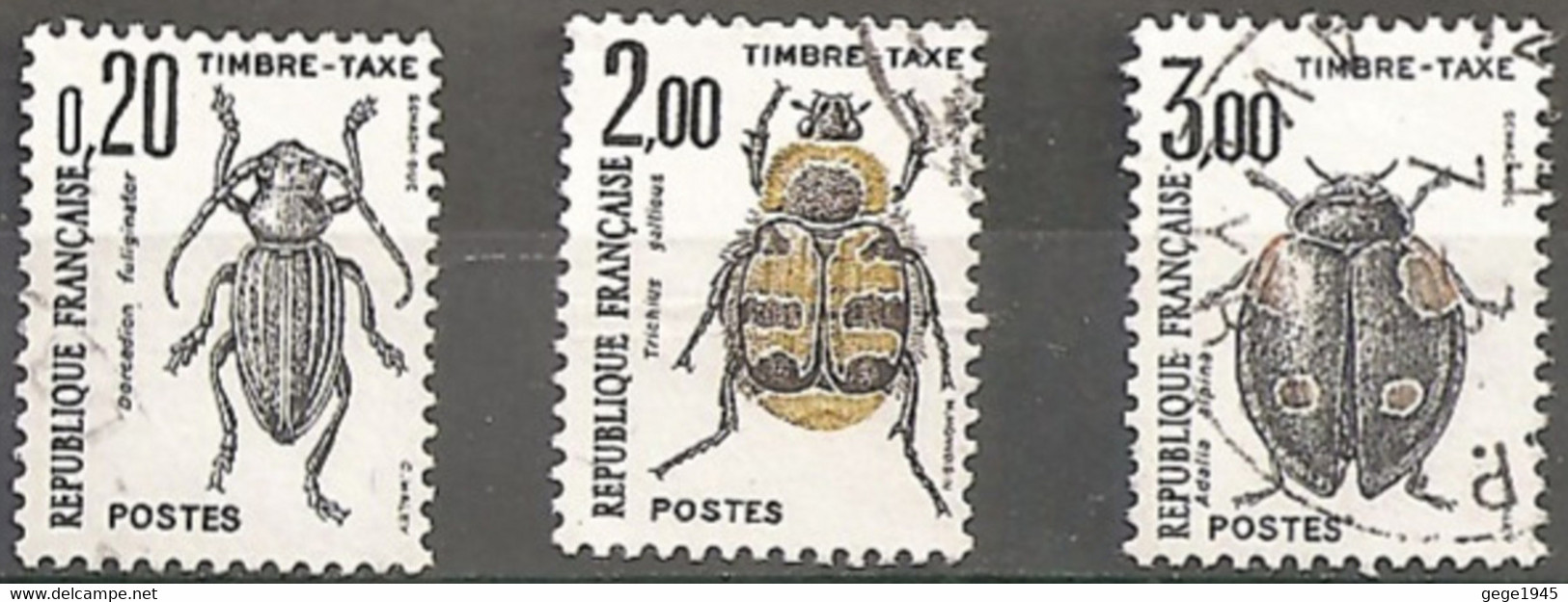 Taxes  N°   104 - 107 - 111  -    Obitérés  -  Insectes - 1960-.... Gebraucht