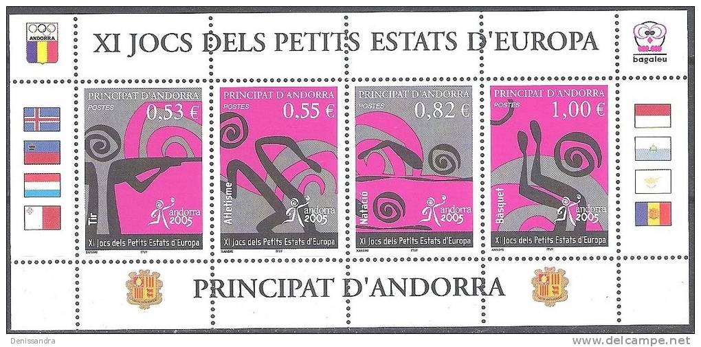 Andorre Français 2005 Michel Bloc Feuillet 2 Neuf ** Cote (2008) 12.00 Euro Jeux Des Petits Etats D'Europe - Blocks & Sheetlets