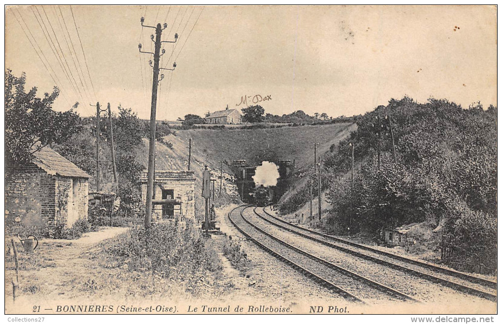 78-BONNIERES-SUR-SEINE- LE TUNNEL DE ROLLEBOISE ( TRAIN ) - Bonnieres Sur Seine