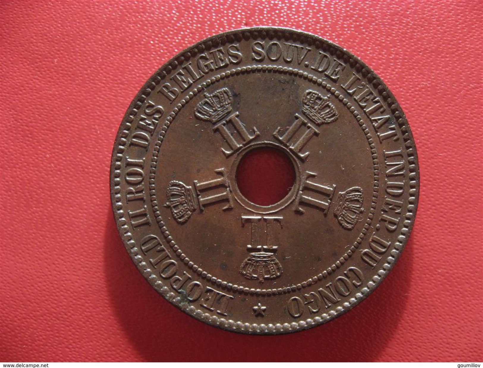 Congo Belge - 10 Centimes 1894 2540 - 1885-1909: Leopold II