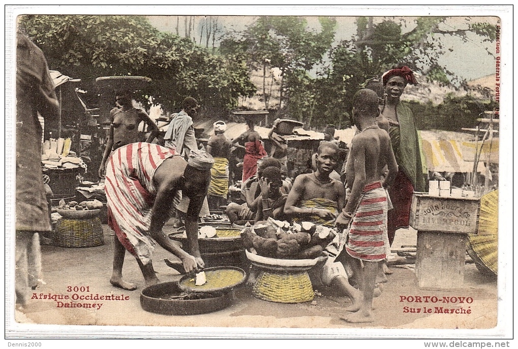 DAHOMEY - PORTO NOVO - Sur Le Marché - Carte Colorisée - Colored Card - 3001 Afrique Occidentale, Dahomey - Dahomey