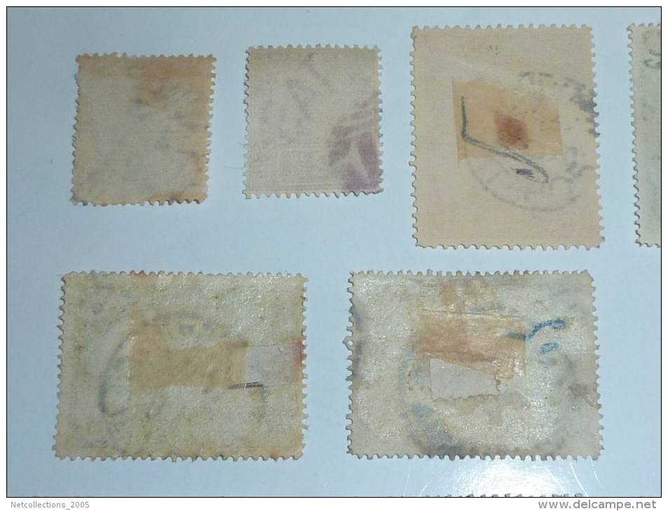 LOT DE 9 TIMBRES DE TASMANIE " POSSESSION ANGLAISE " OBLITERES AVEC CHARNIERES - STAMPS COLLECTION TASMANIA - Used Stamps