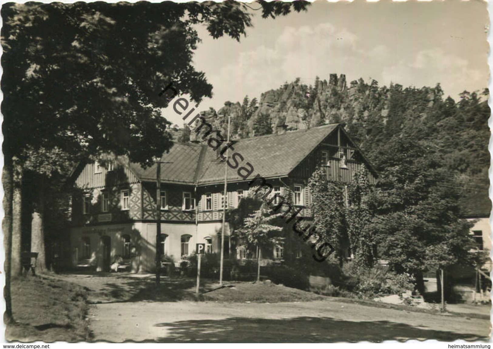 Jonsdorf - Hotel Gondelfahrt - Foto-AK-Grossformat 50er Jahre - Verlag E. Wagner Söhne Zittau - Jonsdorf