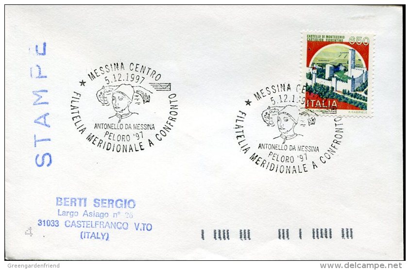 14554 Italia, Special Postmark  Messina, 1997  Antonello Da Messina,  Painter, Peintre - Cinéma