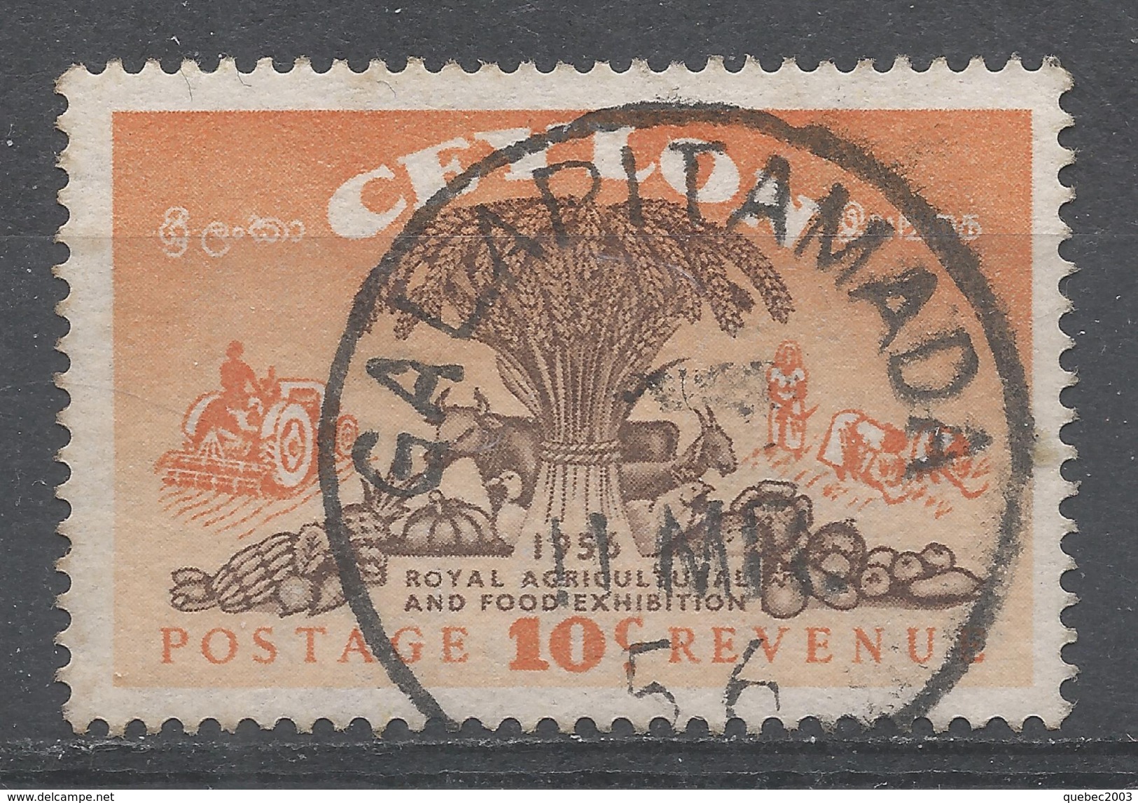 Ceylon (Sri Lanka) 1955. Scott #330 (U) Royal Agricultural And Food Exhibition - Sri Lanka (Ceylon) (1948-...)
