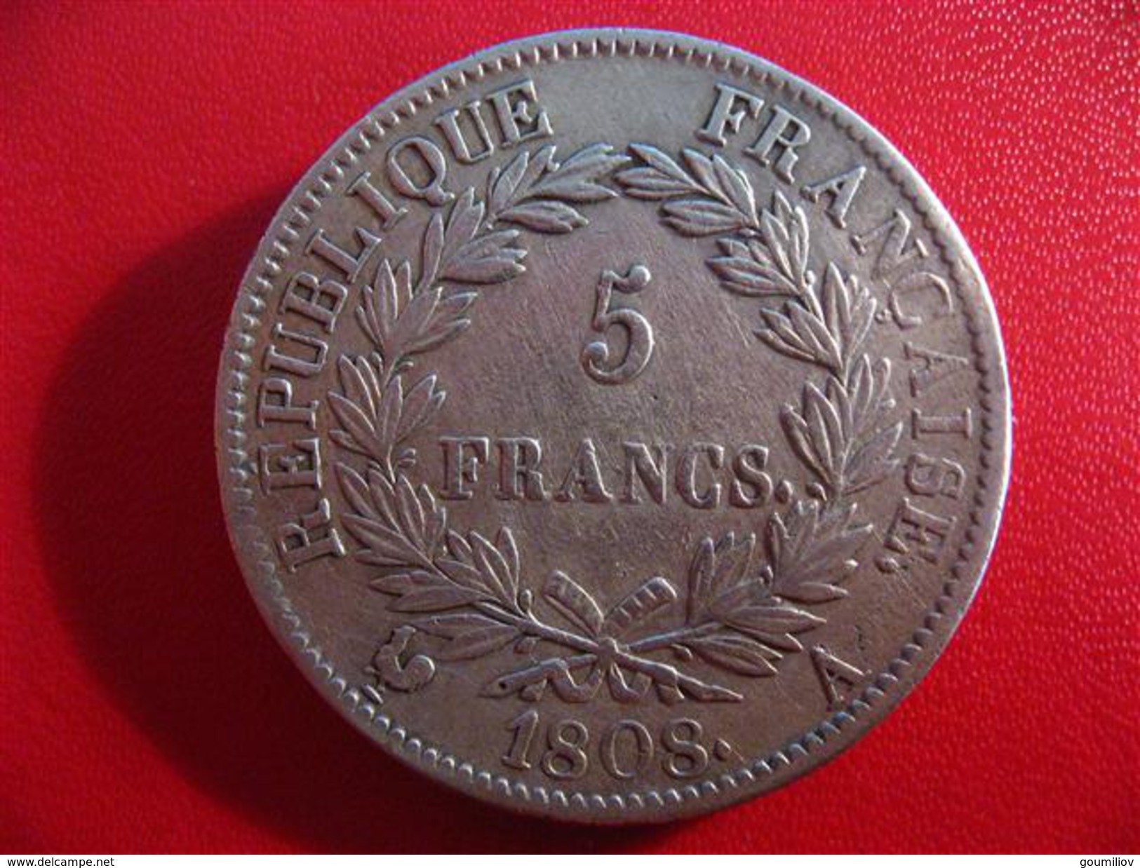 5 Francs Napoléon Ier 1808 A Paris Tranche Fautée IMG_2392 - 5 Francs