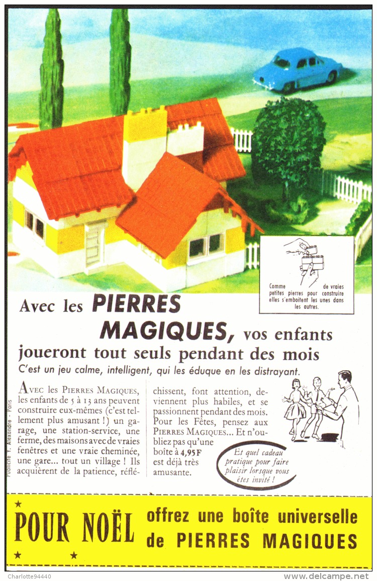 PUB  " PIERRES  MAGIQUES  " 1962 (1) - Altri & Non Classificati