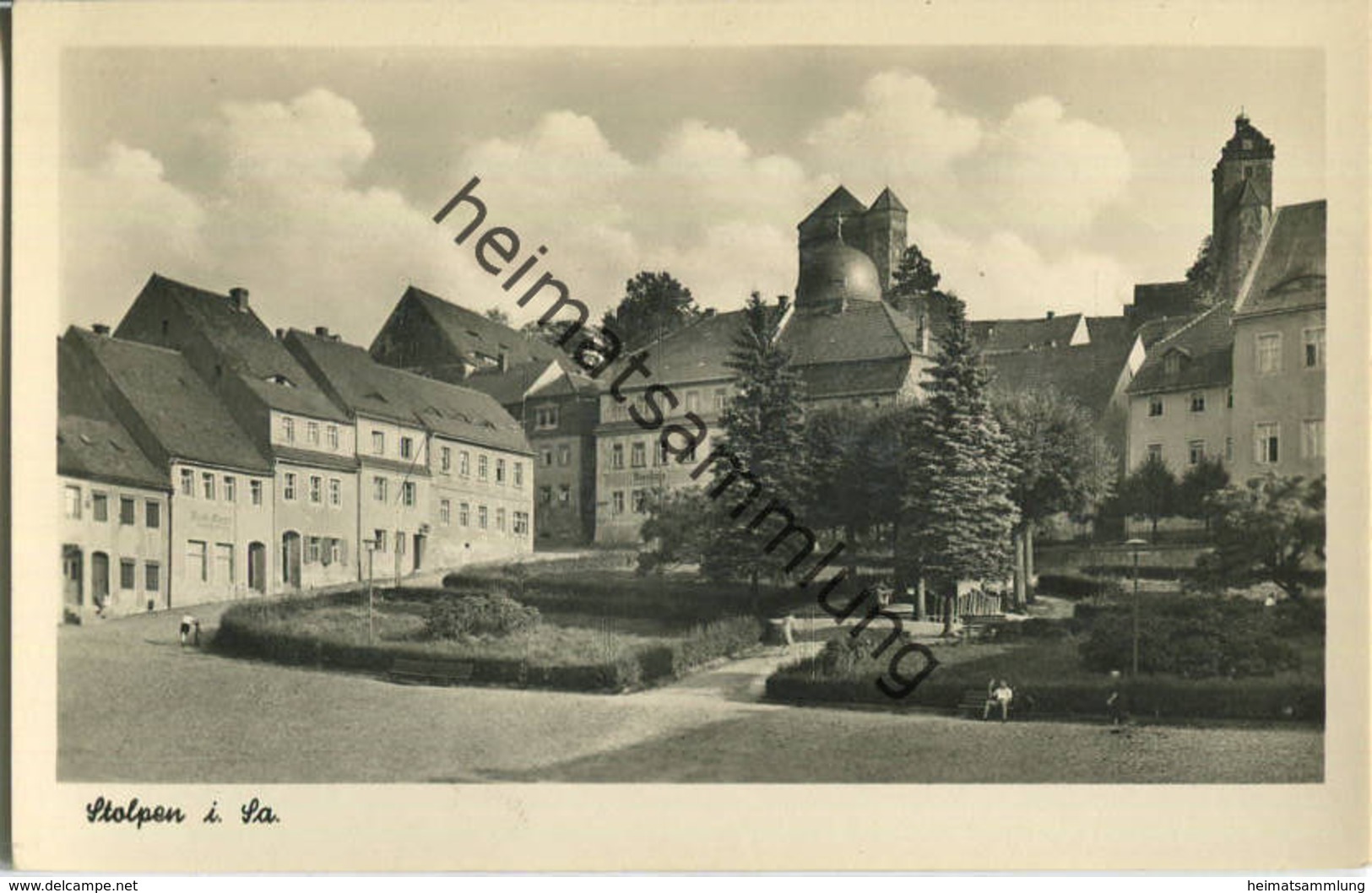 Stolpen - Markt - Foto-AK 50er Jahre - Verlag Dick-Foto Erlbach - Stolpen