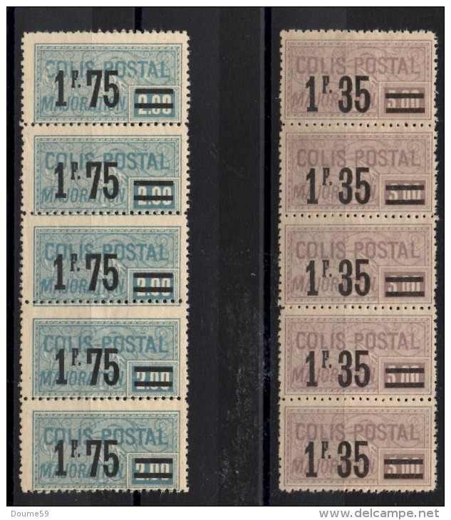 AG-64: FRANCE: Lot: Avec N°39** Et 41** En Bandes De 5 Petits Défauts De Gomme Voir Scan - Mint/Hinged